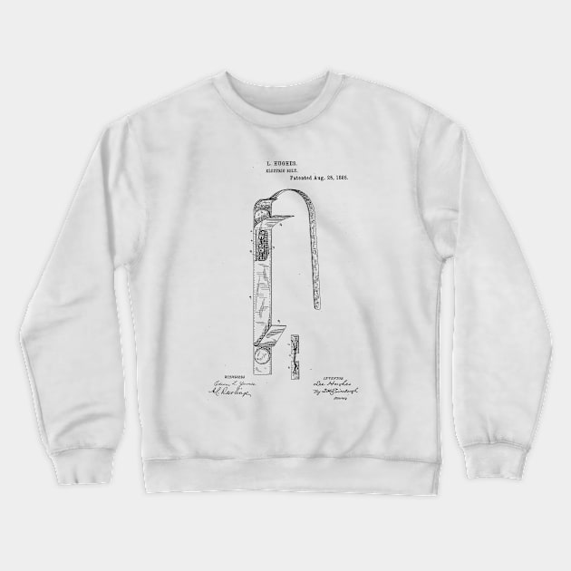 Electric Belt Vintage Patent Hand Drawing Crewneck Sweatshirt by TheYoungDesigns